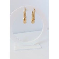 Σκουλαρίκια Κρίκοι Σαγρέ Χρυσά 14Κ (E272)